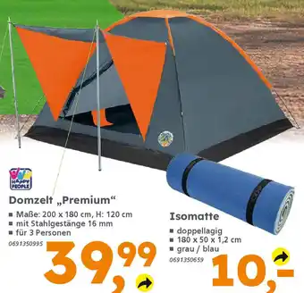 Globus Baumarkt HAPPY PEOPLE Domzelt „Premium" Angebot