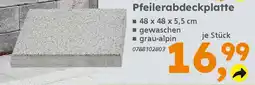 Globus Baumarkt Gartenmauer „Gomera" Pfeilerabdeckplatte Angebot