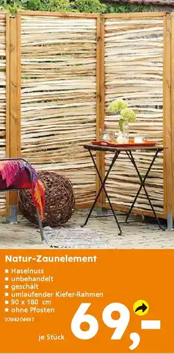 Globus Baumarkt Natur-Zaunelement Angebot