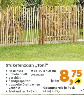 Globus Baumarkt Staketenzaun ,,Toni❝ Angebot