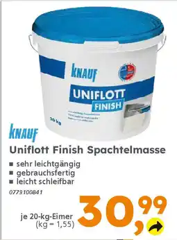 Globus Baumarkt KNAUF Uniflott Finish Spachtelmasse Angebot