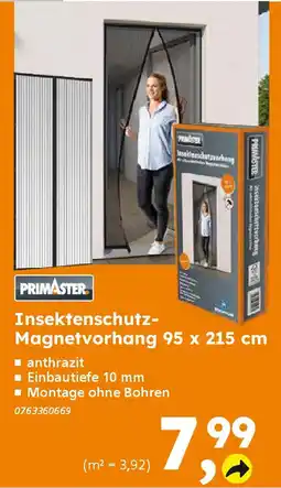 Globus Baumarkt PRIMASTER Insektenschutz- Magnetvorhang 95 x 215 cm Angebot