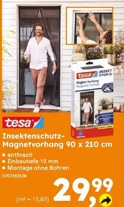 Globus Baumarkt tesa Insektenschutz- Magnetvorhang 90 x 210 cm Angebot