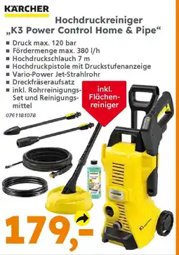 Globus Baumarkt KÄRCHER Hochdruckreiniger ,,K3 Power Control Home & Pipe" Angebot