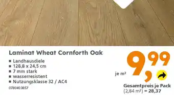 Globus Baumarkt Laminat Wheat Cornforth Oak Angebot