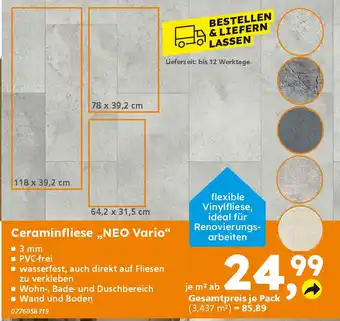 Globus Baumarkt Ceraminfliese,,NEO Vario❝ Angebot