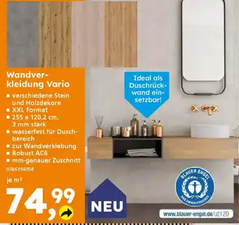 Globus Baumarkt Wandverkleidung Vario Angebot