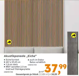 Globus Baumarkt Akustikpaneele ,,Eiche" Angebot