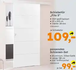 Globus Baumarkt passendes Schienen-Set fur Schiebetür ,,Fila 5" Angebot