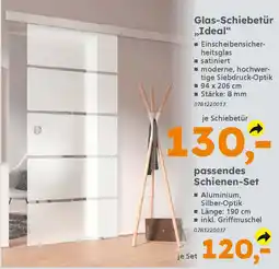 Globus Baumarkt passendes Schienen-Set fur Glas-Schiebetür „Ideal" Angebot