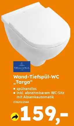Globus Baumarkt V&B Wand-Tiefspül-WC „Targa" Angebot