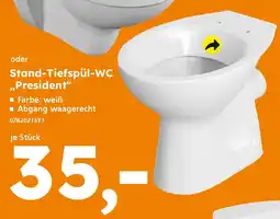 Globus Baumarkt Stand-Tiefspül-WC „President" Angebot