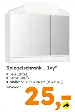 Globus Baumarkt Spiegelschrank, Ivy" Angebot