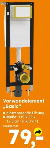 Globus Baumarkt Vorwandelement ,,Basic❝ Angebot