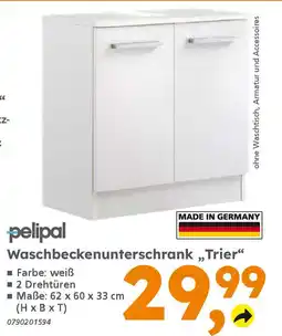 Globus Baumarkt pelipal Waschbeckenunterschrank „,Trier" Angebot