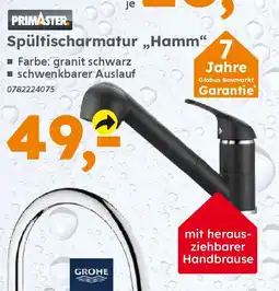 Globus Baumarkt PRIMASTER Spültischarmatur „Hamm" Angebot