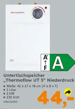Globus Baumarkt thermoflow Untertischspeicher ,,Thermoflow UT 5" Niederdruck Angebot