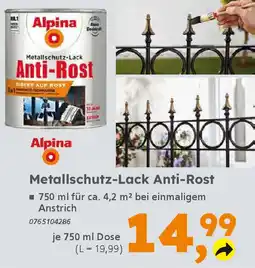 Globus Baumarkt Alpina Metallschutz-Lack Anti-Rost Angebot