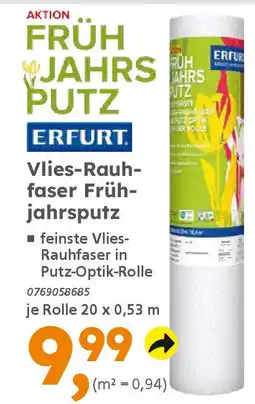 Globus Baumarkt ERFURT Vlies-Rauhfaser Frühjahrsputz Angebot