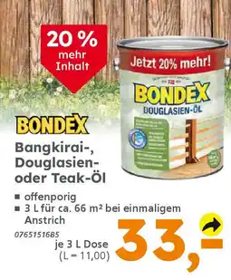 Globus Baumarkt BONDEX Bangkirai-, Douglasien- oder Teak-ÖI Angebot