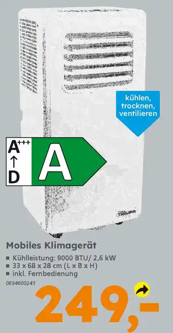 Globus Baumarkt Mobiles Klimagerät Angebot