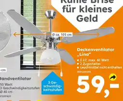 Globus Baumarkt Deckenventilator „Lina“ Angebot