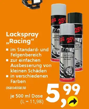 Globus Baumarkt Lackspray ,,Racing" Angebot
