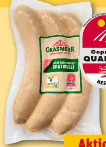 REWE Center Grasmehr Jalapeno Cheddar Bratwurst Angebot