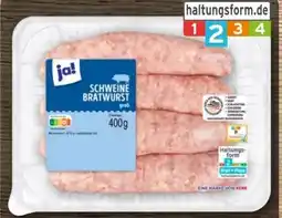 REWE ja! Grobe Bratwurst Angebot