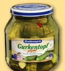 REWE Stollenwerk Gurkentopf Pikant Angebot