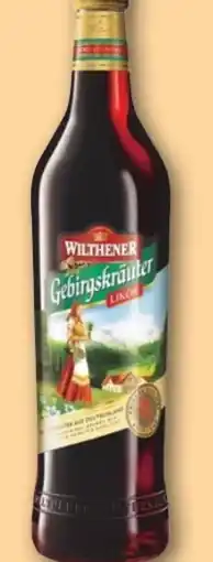 REWE Center Wilthener Gebirgskräuter Likör Angebot