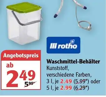 Globus III Rotho Waschmittel Behälter Angebot