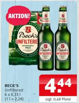 Getränke Quelle Beck's unfiltered Angebot