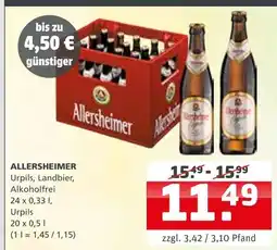 Getränke Quelle Allersheimer urpils, landbier, alkoholfrei oder urpils Angebot