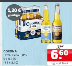 Getränke Quelle Corona extra, cero 0,0% Angebot