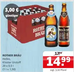 Getränke Quelle Rother bräu helles, kloster urstoff Angebot