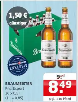 Getränke Quelle Braumeister pils oder export Angebot