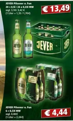 Getränke Quelle Jever pilsener oder fun Angebot