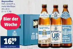 Getränkewelt Bayreuther hell, urstoff oder hefe-weißbier Angebot