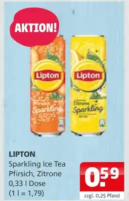 Getränke Quelle Lipton sparkling ice tea pfirsich Angebot