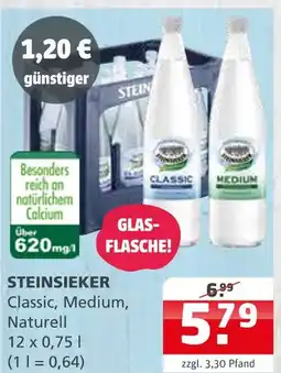 Getränke Quelle Steinsieker classic, medium, naturell Angebot