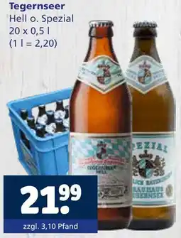 Getränkewelt Tegernseer hell o. spezial Angebot