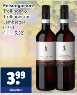 Getränkewelt Felsengarten trollinger oder trollinger mit lemberger Angebot