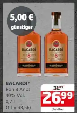 Getränke Quelle Bacardi ron 8 anos Angebot