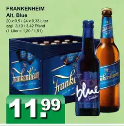 Getränkeparadies Gefromm Frankenheim alt, blue Angebot