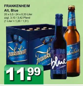 Getränkeparadies Gefromm Frankenheim alt, blue Angebot