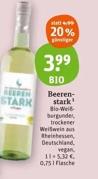 tegut Beerenstark bio-weißburgunder Angebot