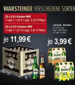 Getränkeparadies Gefromm Warsteiner warsteiner verschiedene sorten Angebot