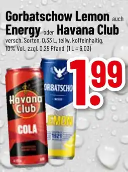 trinkgut Gorbatschow gorbatschow lemon auch energy oder havana club Angebot