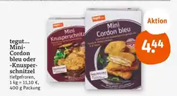 tegut Tegut... mini-cordon bleu oder -knusperschnitzel Angebot